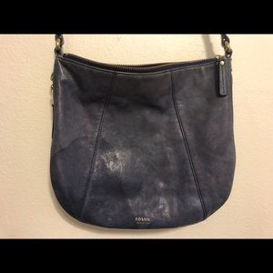 Blue fossil shoulder bag